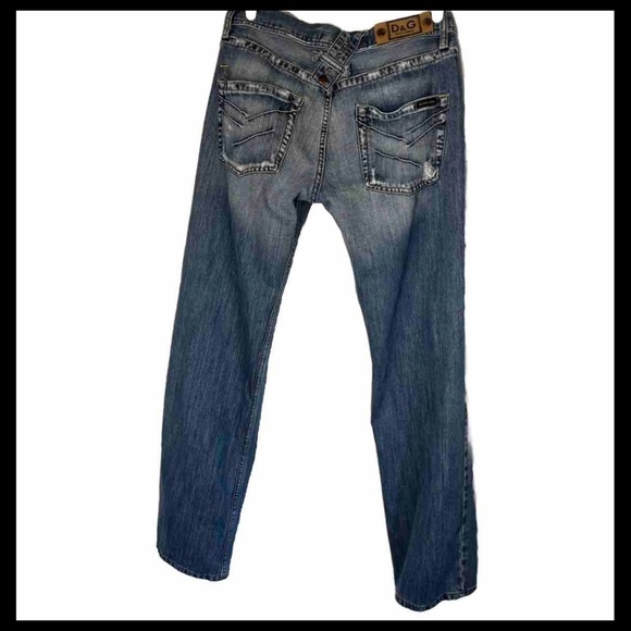 Dolce & Gabbana Vintage Distressed Light Wash Ittierre‎ Straight Leg Jeans Sz 34 - Picture 6 of 9